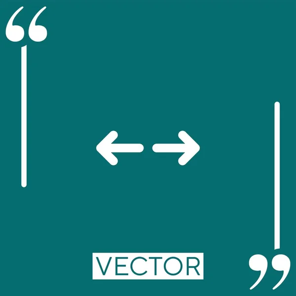 Größenänderung Vektorsymbol Lineares Symbol Editierbare Strichlinie — Stockvektor