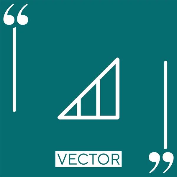 Señal Vector Icono Icono Lineal Línea Carrera Editable — Vector de stock