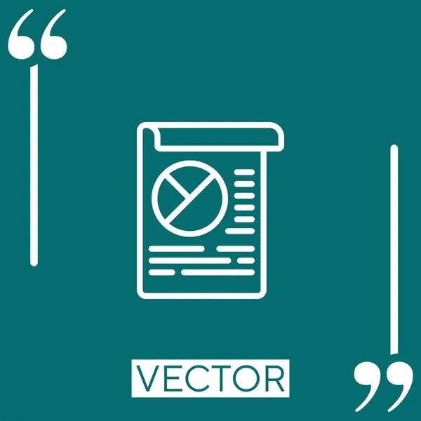 Analytics Vector Icon Icono Lineal Línea Carrera Editable — Vector de stock