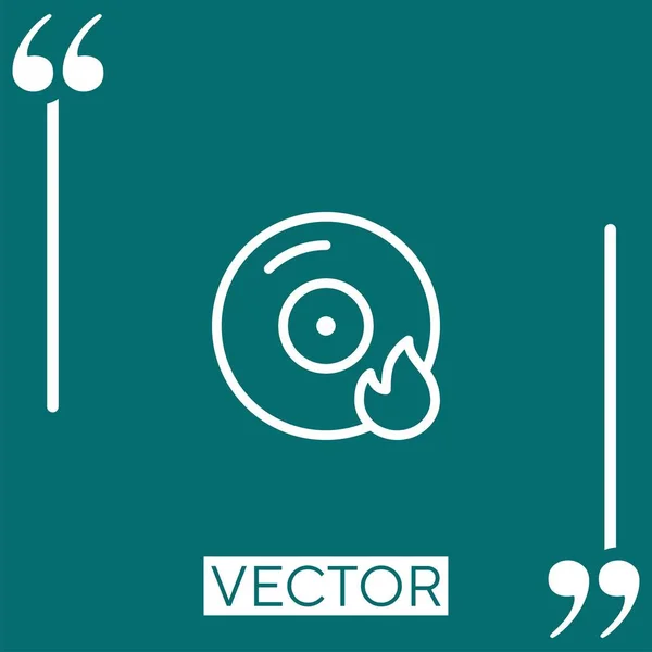 Vektorsymbol Lineares Symbol Brennen Editierbare Strichlinie — Stockvektor