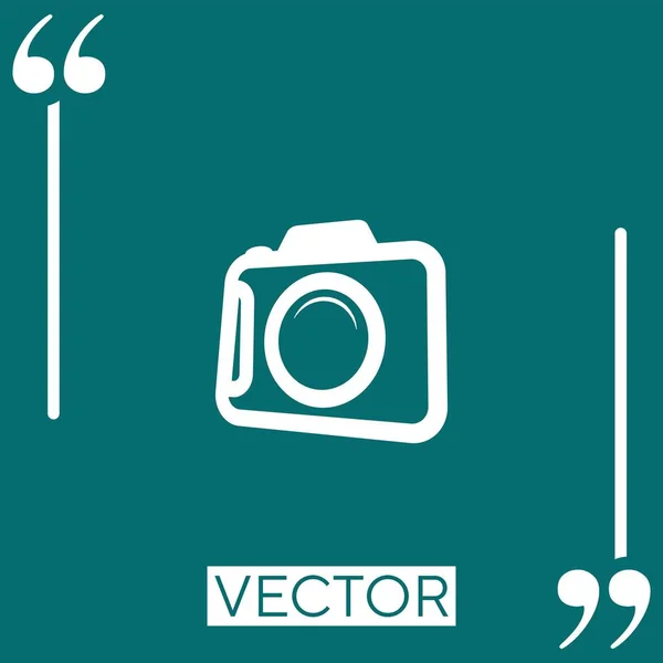 Kamera Vektor Ikon Lineáris Ikon Szerkeszthető Vonal — Stock Vector