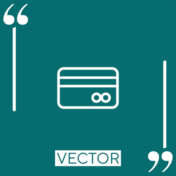 Creditcard Vector Icoon Lineair Icoon Aanpasbare Slaglijn — Stockvector