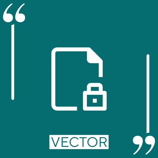 Arquivos Ícone Vetor Ícone Linear Linha Curso Editável — Vetor de Stock