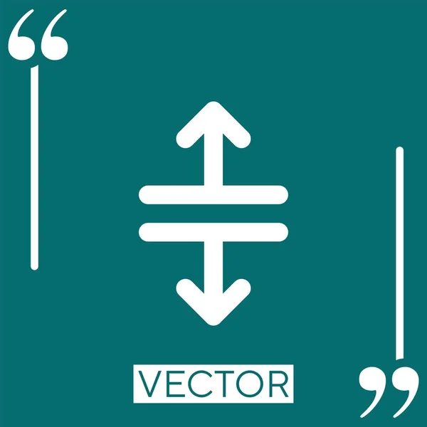 Cambiar Tamaño Del Icono Del Vector Icono Lineal Línea Carrera — Vector de stock