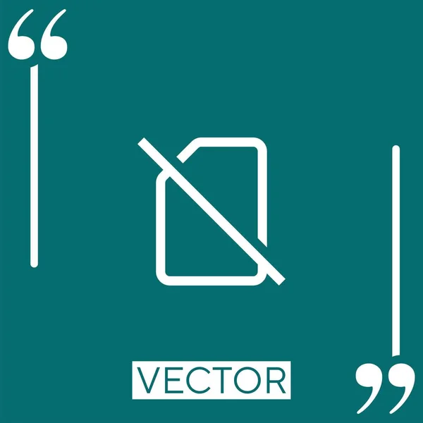 Ícone Vetor Cartão Sim Ícone Linear Linha Curso Editável — Vetor de Stock