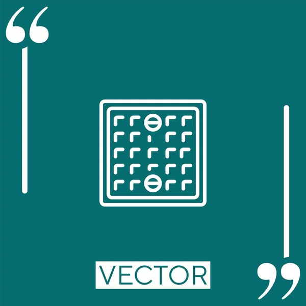 Drenaje Icono Vectorial Icono Lineal Línea Carrera Editable — Vector de stock