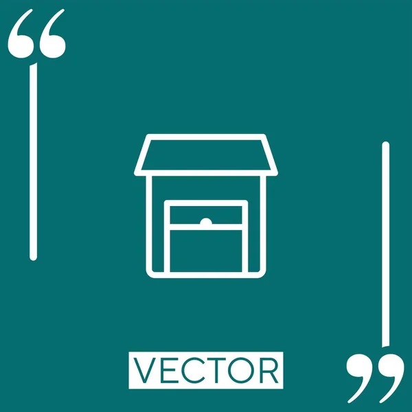 Shutter Vektorsymbol Lineares Symbol Editierbare Strichlinie — Stockvektor