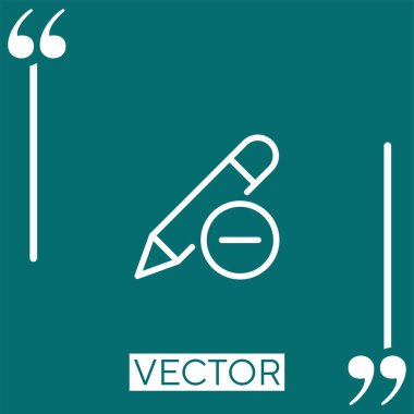 yasaklı vektör simgesi doğrusal simgesi. Düzenlenebilir vuruş çizgisi