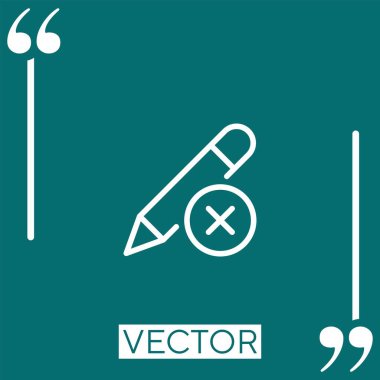 sembol vektör simgesi doğrusal simgeyi sil. Düzenlenebilir vuruş çizgisi