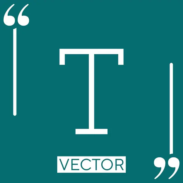 Ícone Vetor Texto Ícone Linear Linha Curso Editável —  Vetores de Stock