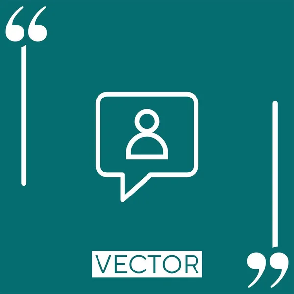 Chat Icône Vectorielle Icône Linéaire Ligne Course Modifiable — Image vectorielle