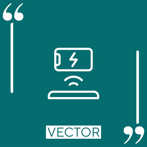 Definición Icono Vector Estado Señal Icono Lineal Línea Carrera Editable — Vector de stock