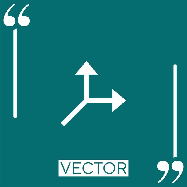 Split Call Vector Icon Icono Lineal Línea Carrera Editable — Vector de stock