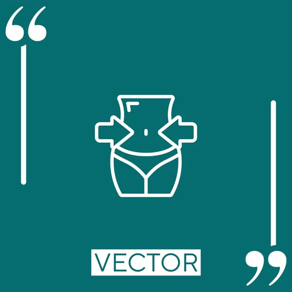 Waist Vector Icon Linear Icon Editable Stroke Line — Stock Vector