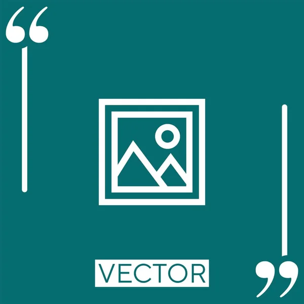 Ícone Vetor Imagem Ícone Linear Linha Curso Editável — Vetor de Stock