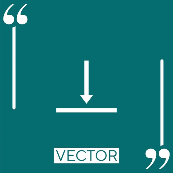 Ícone Vetor Alinhamento Ícone Linear Linha Curso Editável — Vetor de Stock