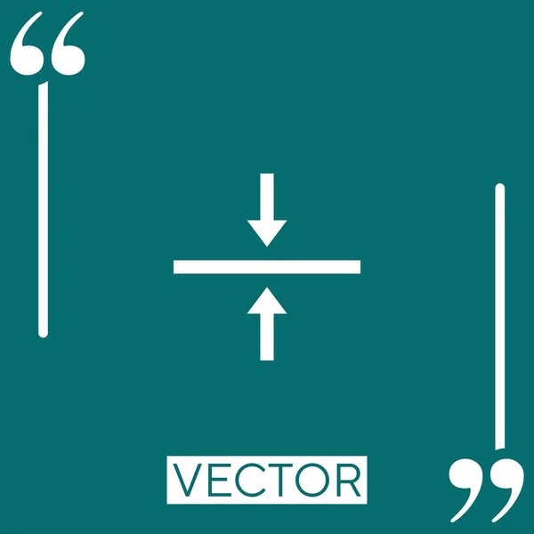 Ícone Vetor Alinhamento Ícone Linear Linha Curso Editável — Vetor de Stock