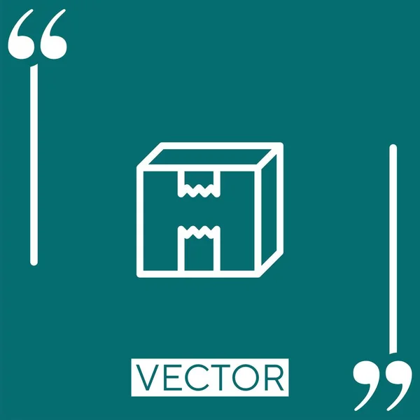 Paquet Icône Vectorielle Icône Linéaire Ligne Course Modifiable — Image vectorielle