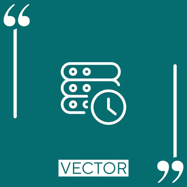 Timer Vektor Symbol Lineares Symbol Editierbare Strichlinie — Stockvektor