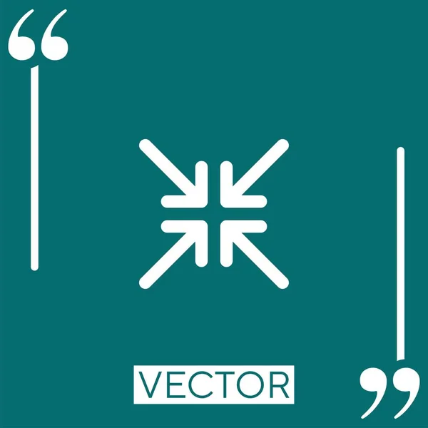 Vektor Symbol Lineares Symbol Minimieren Editierbare Strichlinie — Stockvektor