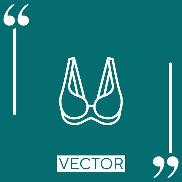 Brassiere Vector Icon Linear Icon Editable Stroke Line — Stock Vector