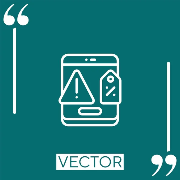Mobile Vector Icon Linear Icon Editable Stroke Line — Stock Vector