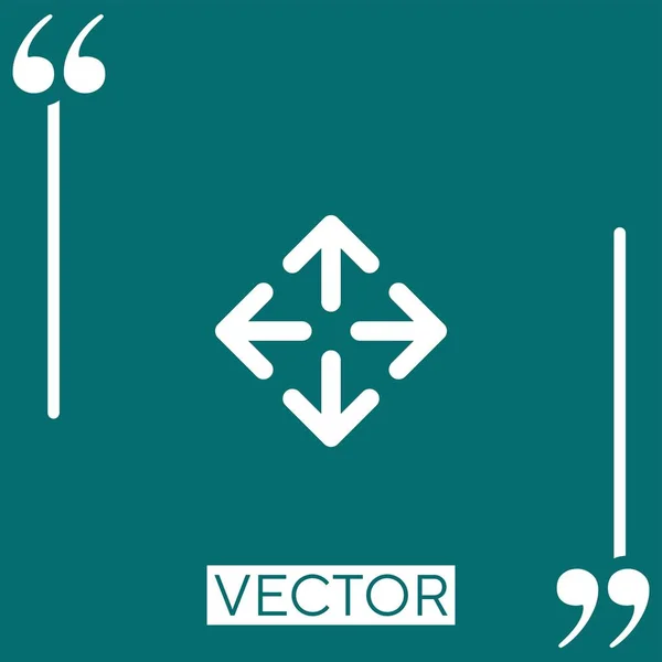 Mover Icono Vectorial Icono Lineal Línea Carrera Editable — Vector de stock