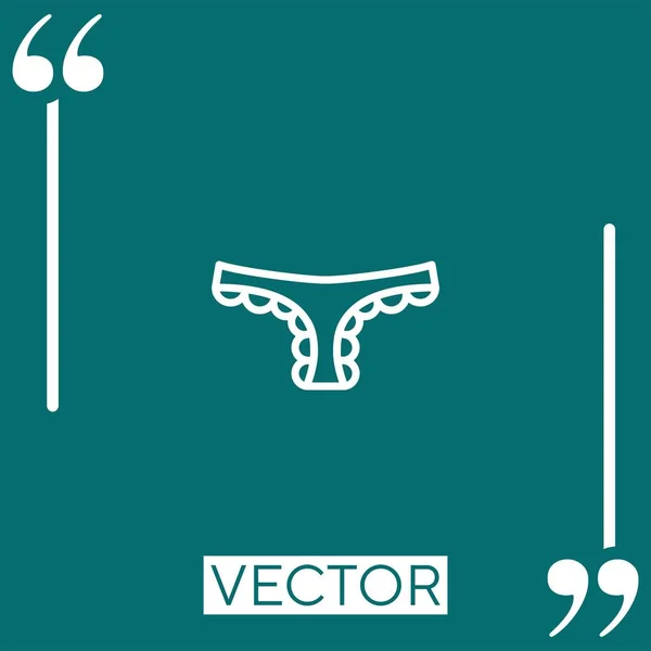 Panties Vector Icon Linear Icon Editable Stroke Line — Stock Vector