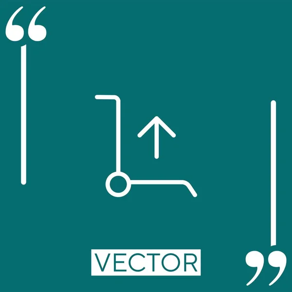 Haut Icône Vectorielle Flèche Icône Linéaire Ligne Course Modifiable — Image vectorielle