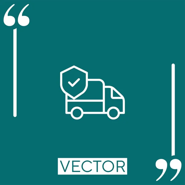 Ícone Vetor Transporte Ícone Linear Linha Curso Editável —  Vetores de Stock