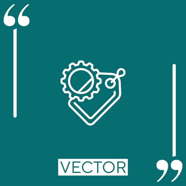 Tag Vector Icoon Lineair Icoon Aanpasbare Slaglijn — Stockvector