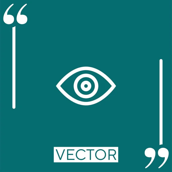 Ícone Vetor Visual Ícone Linear Linha Curso Editável — Vetor de Stock