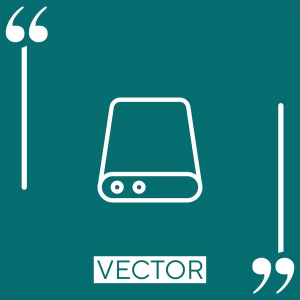 Base Datos Icono Vector Almacenamiento Icono Lineal Línea Carrera Editable — Vector de stock