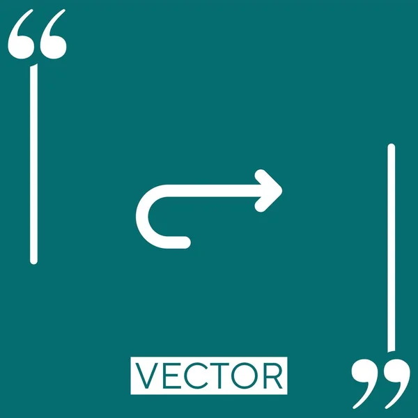 Ícone Vetor Retorno Ícone Linear Linha Curso Editável — Vetor de Stock