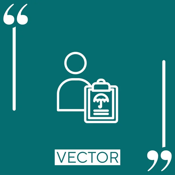 Clipboard Vetor Ícone Ícone Linear Linha Curso Editável — Vetor de Stock