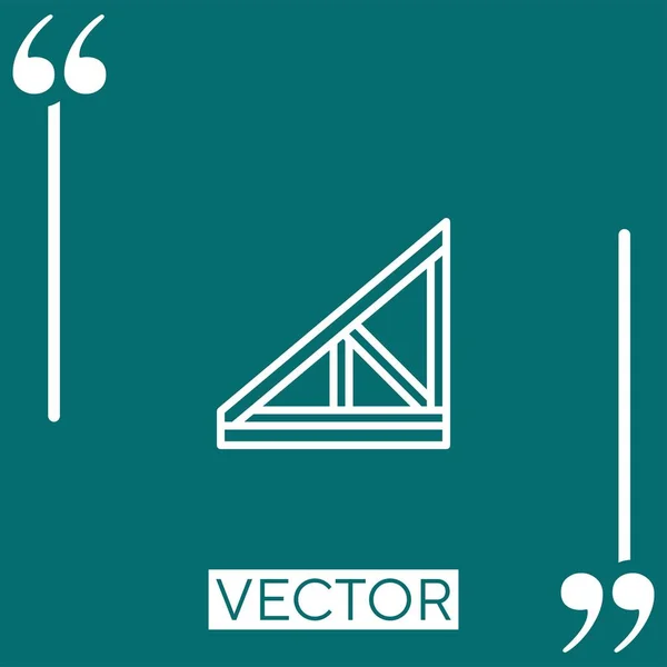 Joist Vektor Ikon Linjär Ikon Redigerbar Stroke Linje — Stock vektor