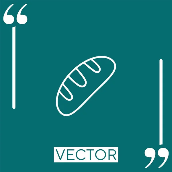 Laib Vektorsymbol Lineares Symbol Editierbare Strichlinie — Stockvektor