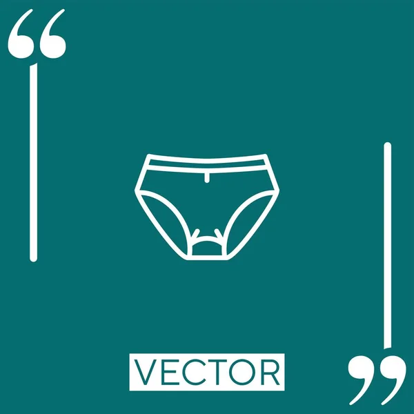 Panties Vector Icon Linear Icon Editable Stroke Line — Stock Vector