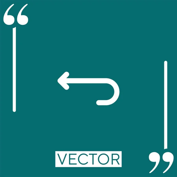 Volver Icono Vector Icono Lineal Línea Carrera Editable — Vector de stock