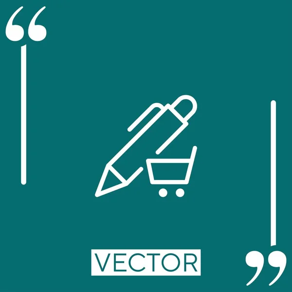 Shop Vector Icon Icono Lineal Línea Carrera Editable — Archivo Imágenes Vectoriales