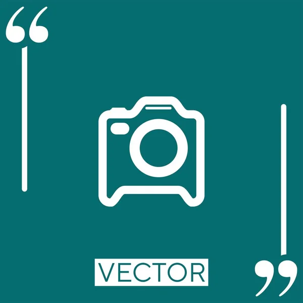 Camera Vector Icon Linear Icon Editable Stroke Line — Stock Vector