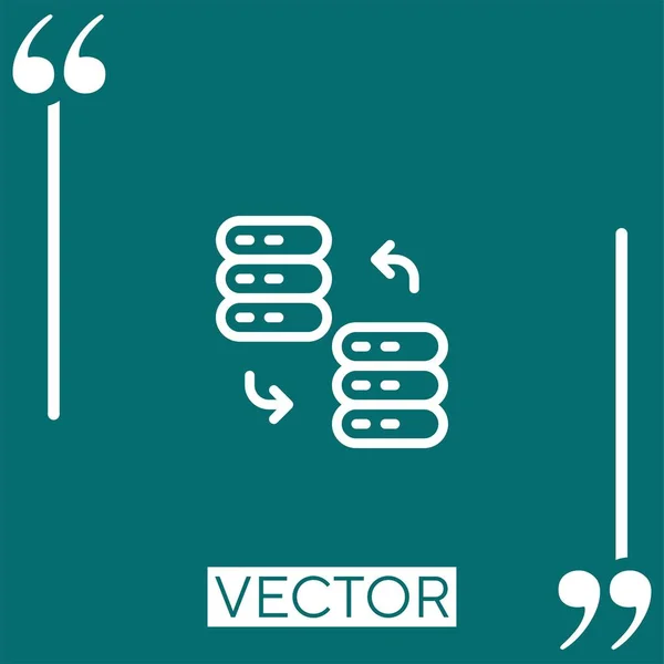 Ícone Vetor Mudança Ícone Linear Linha Curso Editável — Vetor de Stock