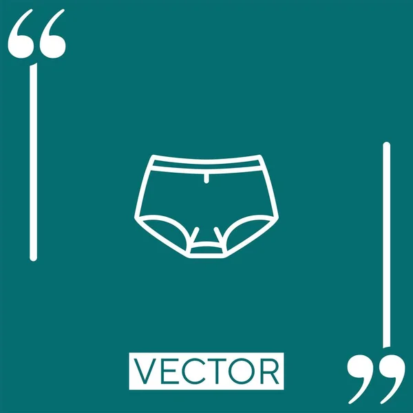 Panties Vector Icon Linear Icon Editable Stroke Line — Stock Vector