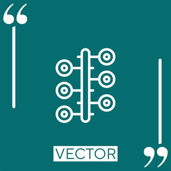 Línea Tiempo Icono Vectorial Icono Lineal Línea Carrera Editable — Vector de stock