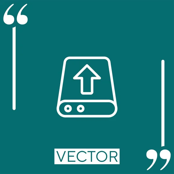 Subir Icono Vector Icono Lineal Línea Carrera Editable — Vector de stock