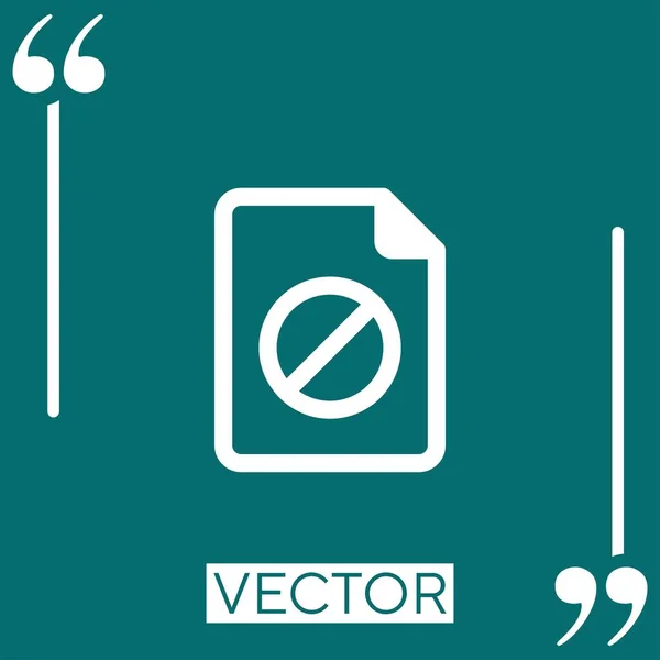 Arquivos Ícone Vetor Ícone Linear Linha Curso Editável — Vetor de Stock