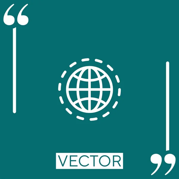 Icono Del Vector Internet Icono Lineal Línea Carrera Editable — Archivo Imágenes Vectoriales