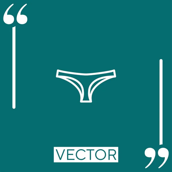Höschen Vektor Symbol Lineares Symbol Editierbare Strichlinie — Stockvektor