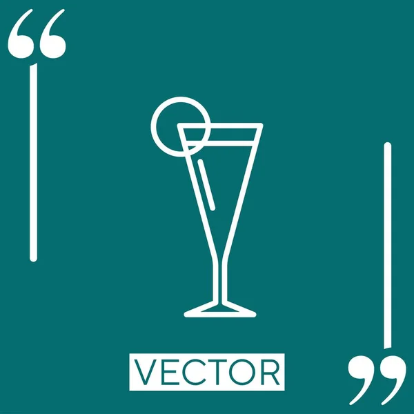 Luxe Cup Vector Icoon Lineair Icoon Aanpasbare Slaglijn — Stockvector