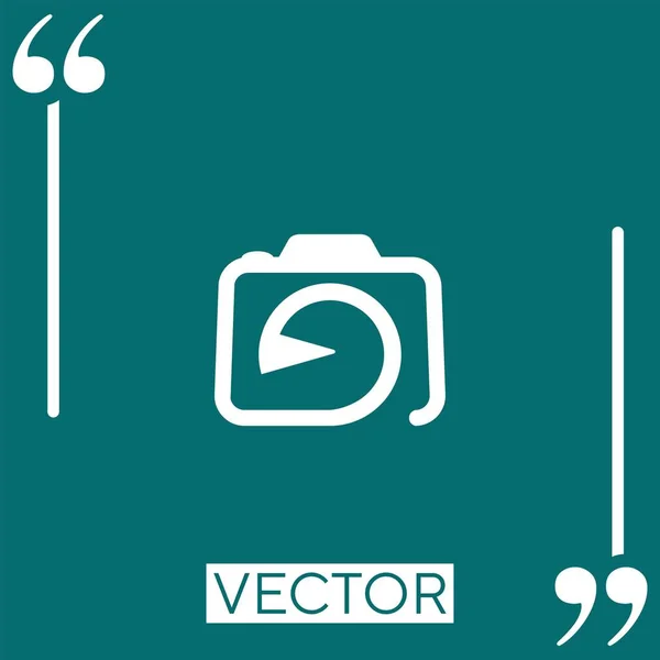 Photo Camera Vector Icon Linear Icon Editable Stroke Line — Stock Vector